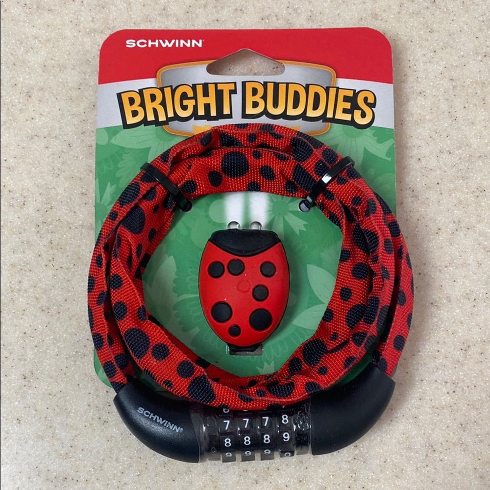 Schwinn Bright Buddies Red and Black Bike Lock